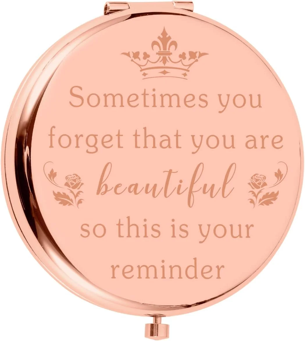 هدیه جوراب کریسمس برای خانم ها آینه آرایشی جمع و جور هدیه تولد روز ولنتاین هدیه فارغ التحصیلی برای دختر مادر دختران خواهر دوستان دوست دختر بهترین دوست همسر او آینه جیبی الهام بخش هدیه