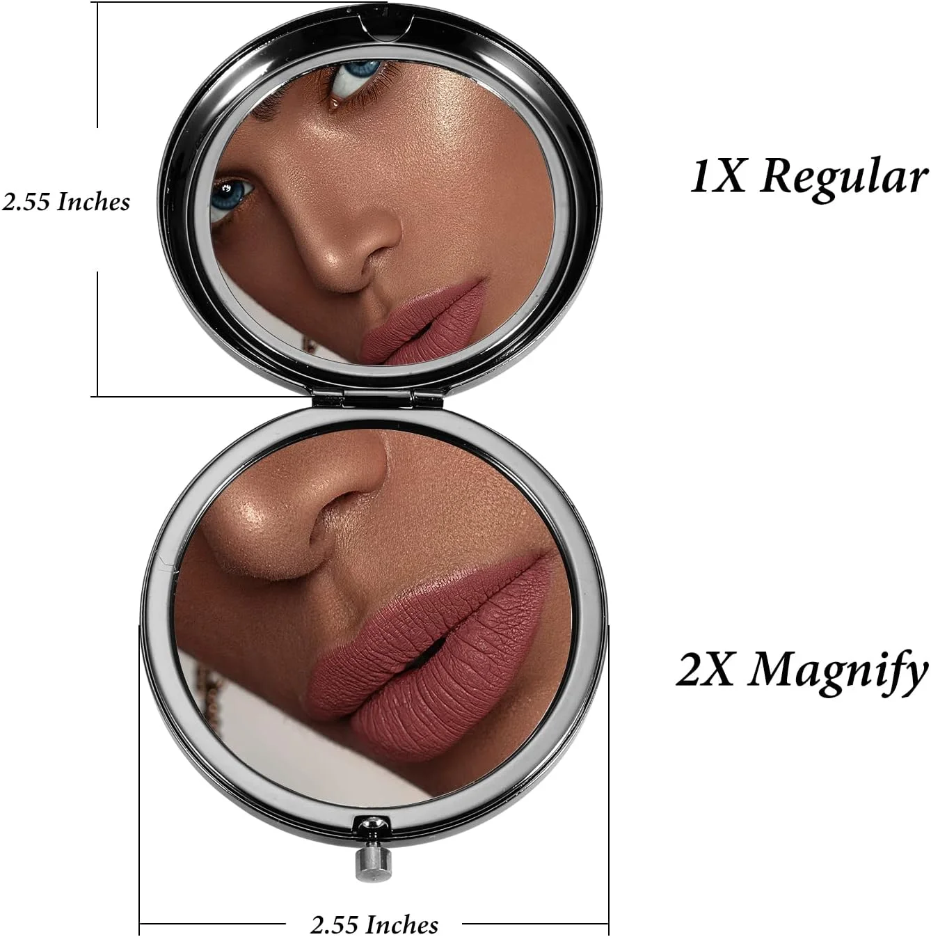 هدیه جوراب کریسمس، آینه آرایشی جمع و جور، هدیه تولد برای زنان، دختران، خواهران، مادر، دوستان، بهترین دوست، همسر، هدیه آینه جیبی الهام بخش برای روز ولنتاین و جشن فارغ التحصیلی