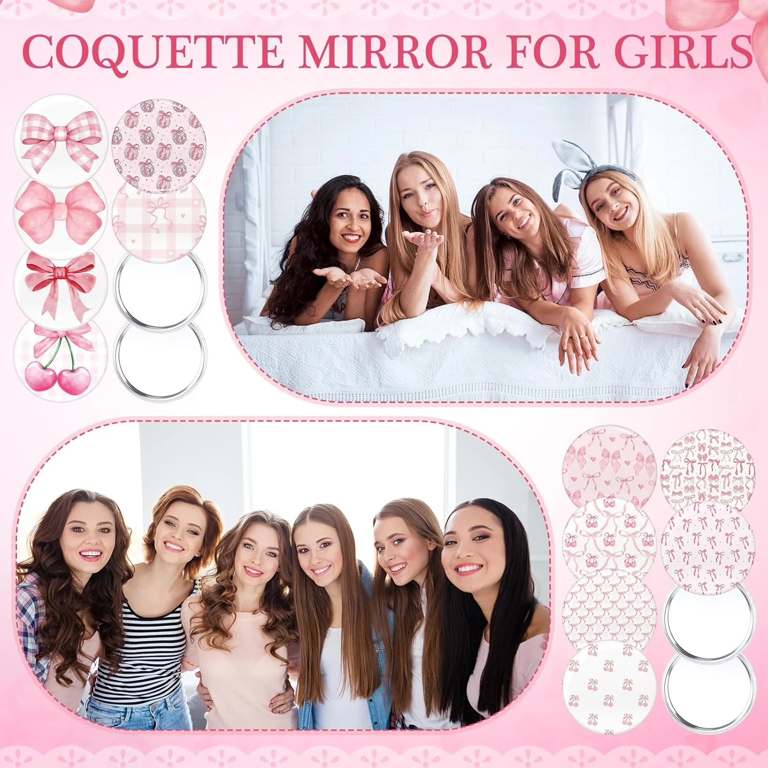 آینه جیبی جمع و جور طرح کوکت با 12 عدد، مناسب برای مسافرت، کیف پول، آینه کوچک برای آرایش بانوان، مهمانی عروسی، جشن تولد، مهمانی کوکت (طرح زیبا، صورتی) آینه جیبی جمع و جور طرح کوکت با 12 عدد، مناسب برای مسافرت، کیف پول، آینه کوچک برای آرایش بانوان، مهمانی عروسی، جشن تولد، مهمانی کوکت (طرح زیبا، صورتی)
