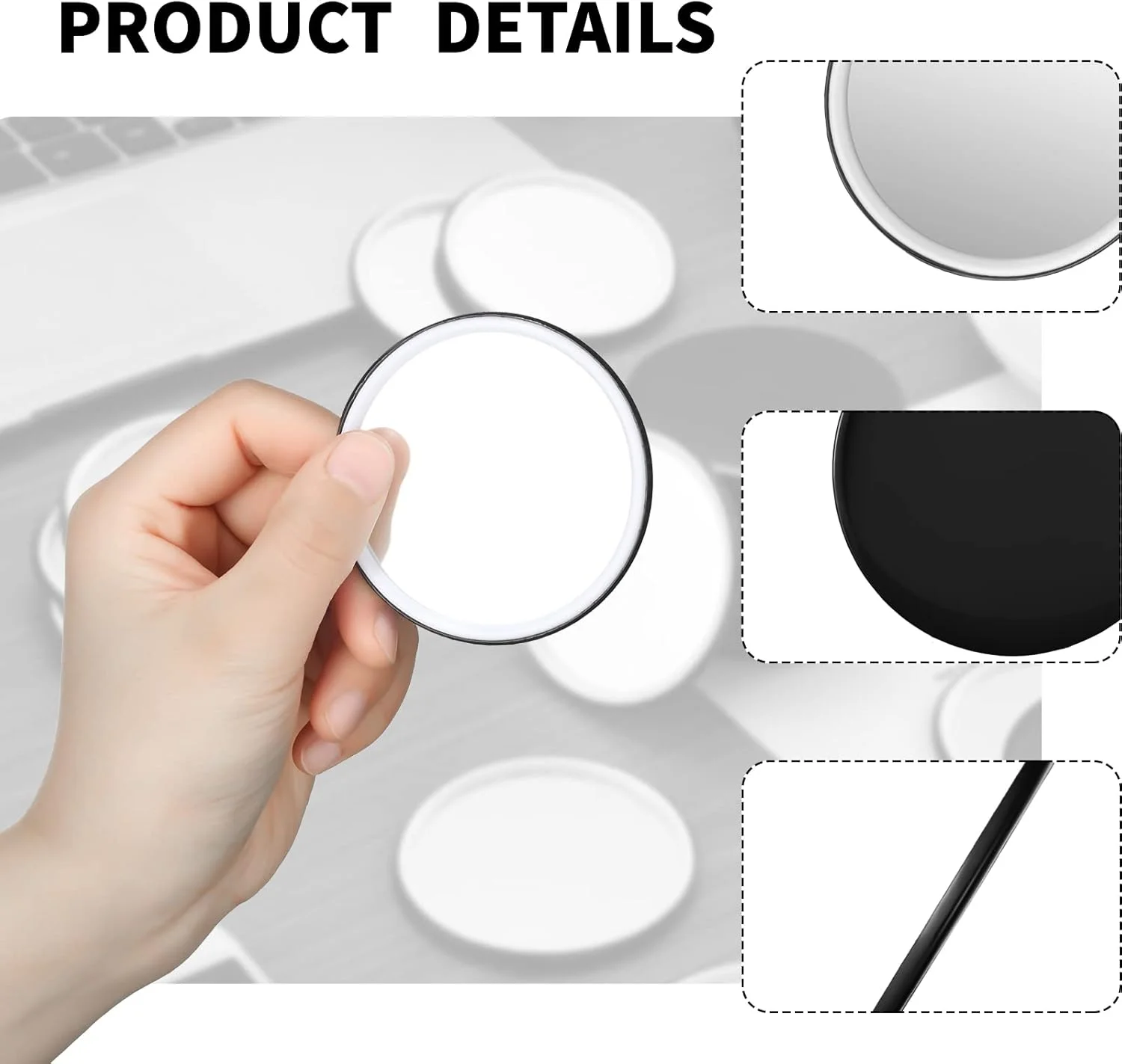 آینه آرایشی فشرده Blulu، بسته آینه های کوچک قابل حمل برای کیف دستی، آینه جیبی گرد کوچک، آینه شیشه ای آرایشی، آینه شخصی برای استفاده روزانه و مسافرت خانم ها، 2.76 اینچ (مشکی، 72 عدد) آینه آرایشی فشرده Blulu، بسته آینه های کوچک قابل حمل برای کیف دستی، آینه جیبی گرد کوچک، آینه شیشه ای آرایشی، آینه شخصی برای استفاده روزانه و مسافرت خانم ها، 2.76 اینچ (مشکی، 72 عدد)