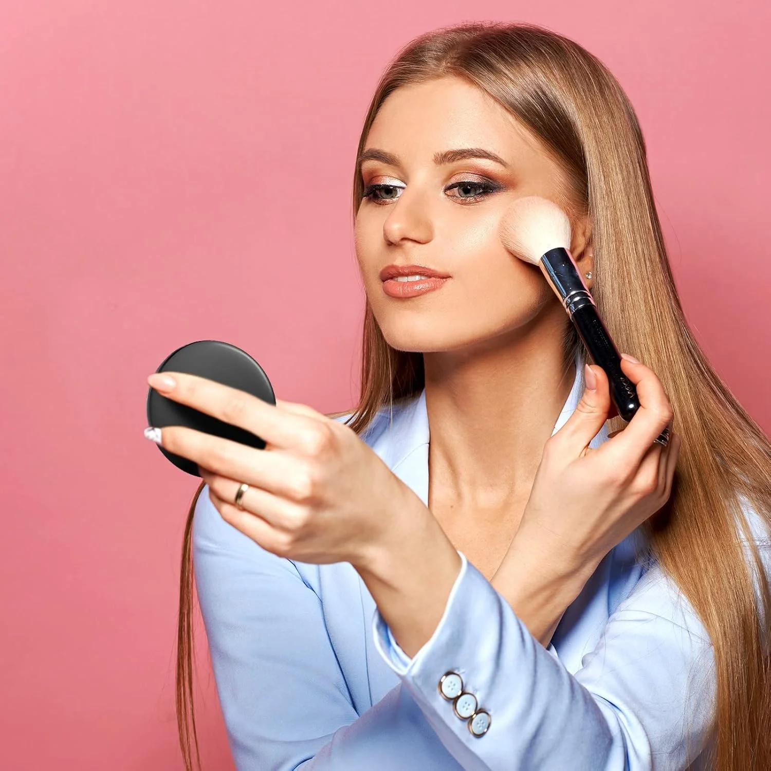 آینه آرایشی فشرده Blulu، بسته آینه های کوچک قابل حمل برای کیف دستی، آینه جیبی گرد کوچک، آینه شیشه ای آرایشی، آینه شخصی برای استفاده روزانه و مسافرت خانم ها، 2.76 اینچ (مشکی، 72 عدد) آینه آرایشی فشرده Blulu، بسته آینه های کوچک قابل حمل برای کیف دستی، آینه جیبی گرد کوچک، آینه شیشه ای آرایشی، آینه شخصی برای استفاده روزانه و مسافرت خانم ها، 2.76 اینچ (مشکی، 72 عدد)