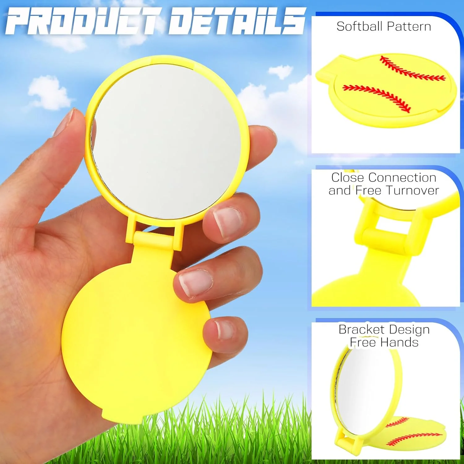 Beeveer آینه جیبی تاشو سافت بال، 24 عددی، آینه مسافرتی گرد، آینه کوچک قابل حمل برای کیف، آینه آرایشی برای مهمانی های سافت بال، مناسب برای دختران و زنان Beeveer آینه جیبی تاشو سافت بال، 24 عددی، آینه مسافرتی گرد، آینه کوچک قابل حمل برای کیف، آینه آرایشی برای مهمانی های سافت بال، مناسب برای دختران و زنان