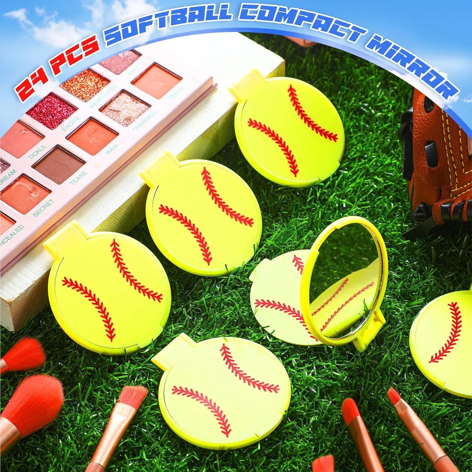 Beeveer آینه جیبی تاشو سافت بال، 24 عددی، آینه مسافرتی گرد، آینه کوچک قابل حمل برای کیف، آینه آرایشی برای مهمانی های سافت بال، مناسب برای دختران و زنان Beeveer آینه جیبی تاشو سافت بال، 24 عددی، آینه مسافرتی گرد، آینه کوچک قابل حمل برای کیف، آینه آرایشی برای مهمانی های سافت بال، مناسب برای دختران و زنان