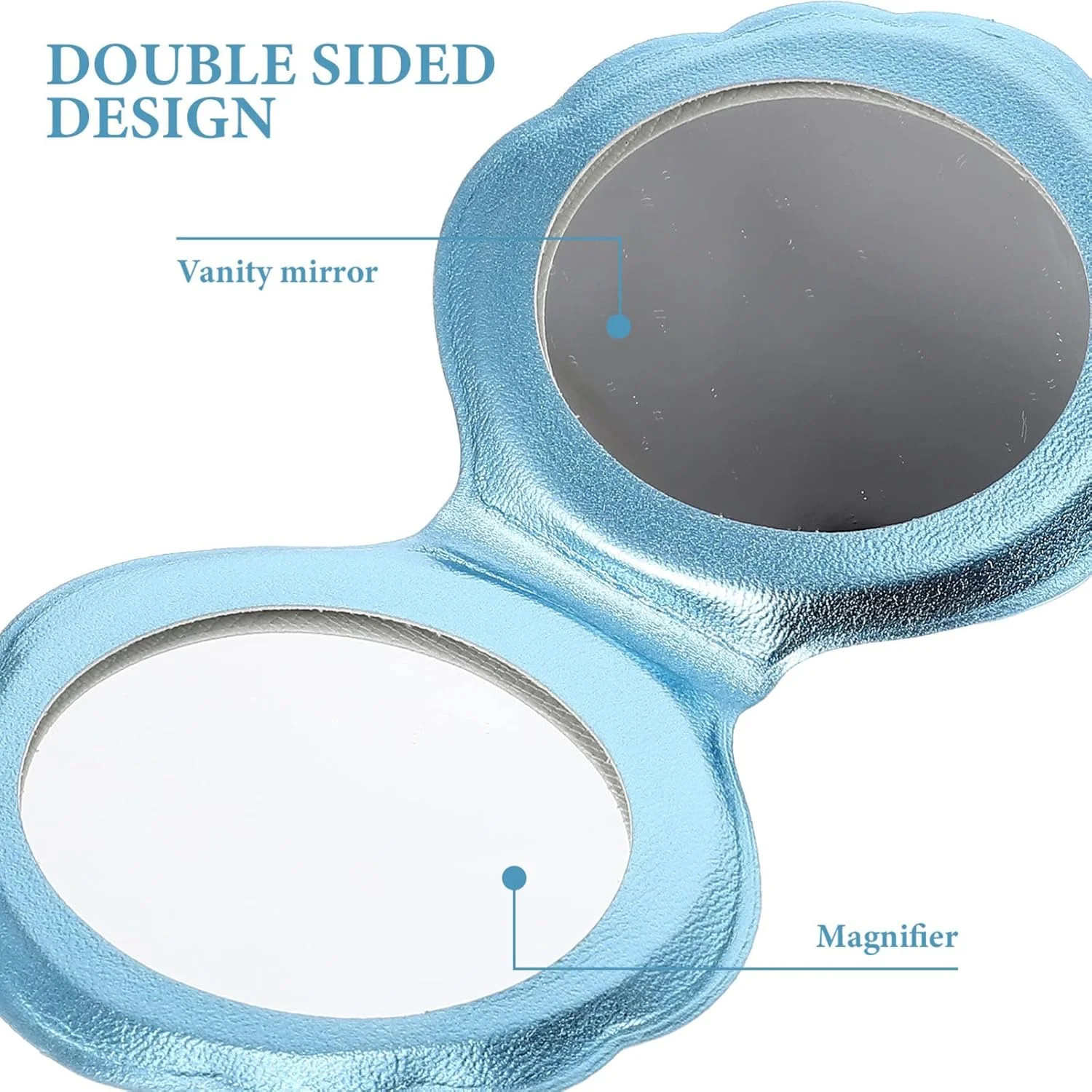 Beavorty آینه کوچک تاشو جمع و جور، آینه جیبی تاشو، طرح صدف دریایی، آینه آرایشی مسافرتی، آینه شخصی برای کیف دستی، 2 عدد Beavorty آینه کوچک تاشو جمع و جور، آینه جیبی تاشو، طرح صدف دریایی، آینه آرایشی مسافرتی، آینه شخصی برای کیف دستی، 2 عدد