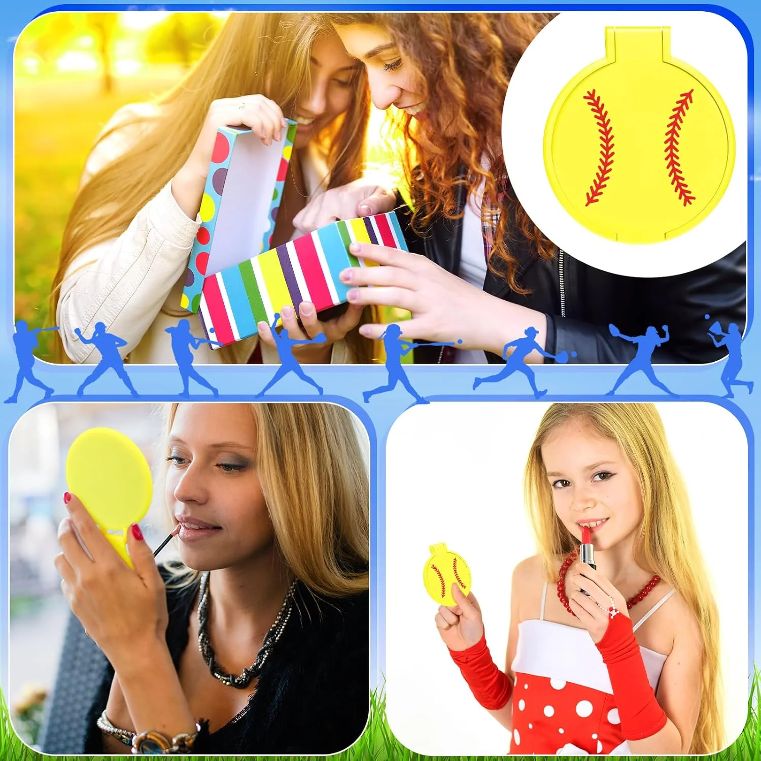 Beeveer آینه جیبی تاشو سافت بال، 24 عددی، آینه مسافرتی گرد، آینه کوچک قابل حمل برای کیف، آینه آرایشی برای مهمانی های سافت بال، مناسب برای دختران و زنان Beeveer آینه جیبی تاشو سافت بال، 24 عددی، آینه مسافرتی گرد، آینه کوچک قابل حمل برای کیف، آینه آرایشی برای مهمانی های سافت بال، مناسب برای دختران و زنان