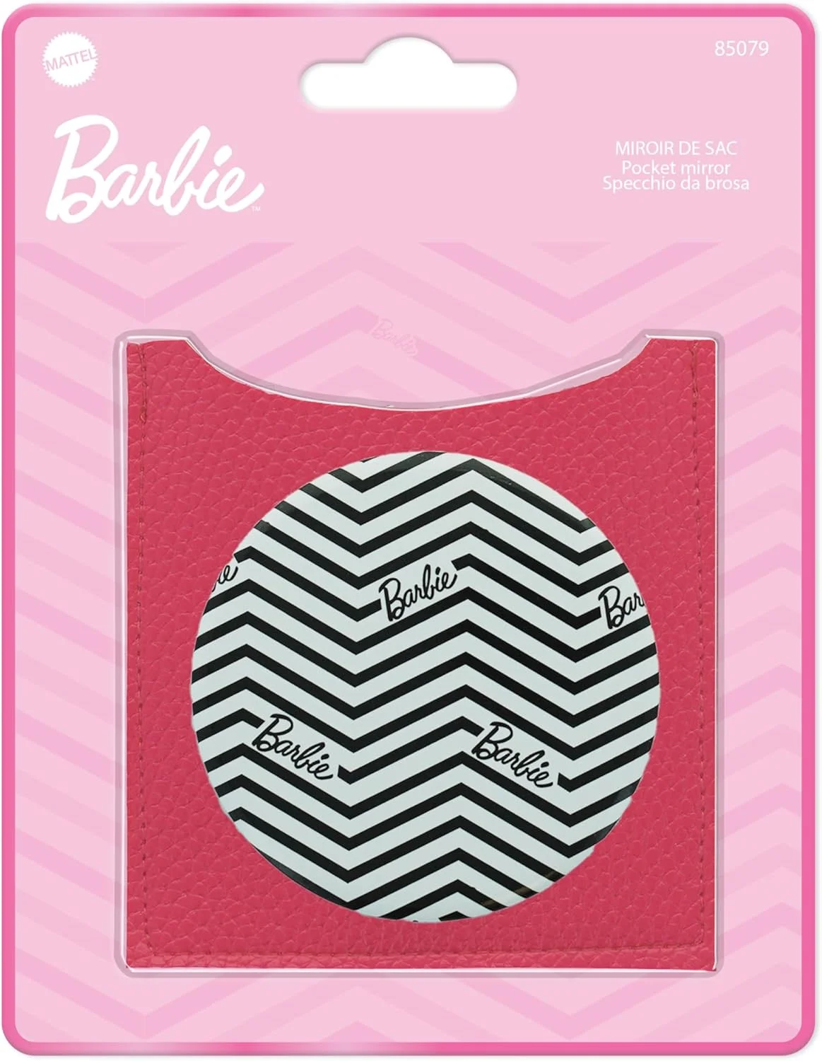 باربی - آینه جیبی جمع و جور و قابل حمل - آینه آرایشی - مناسب برای همه جا - به همراه کیف - محصول رسمی متل