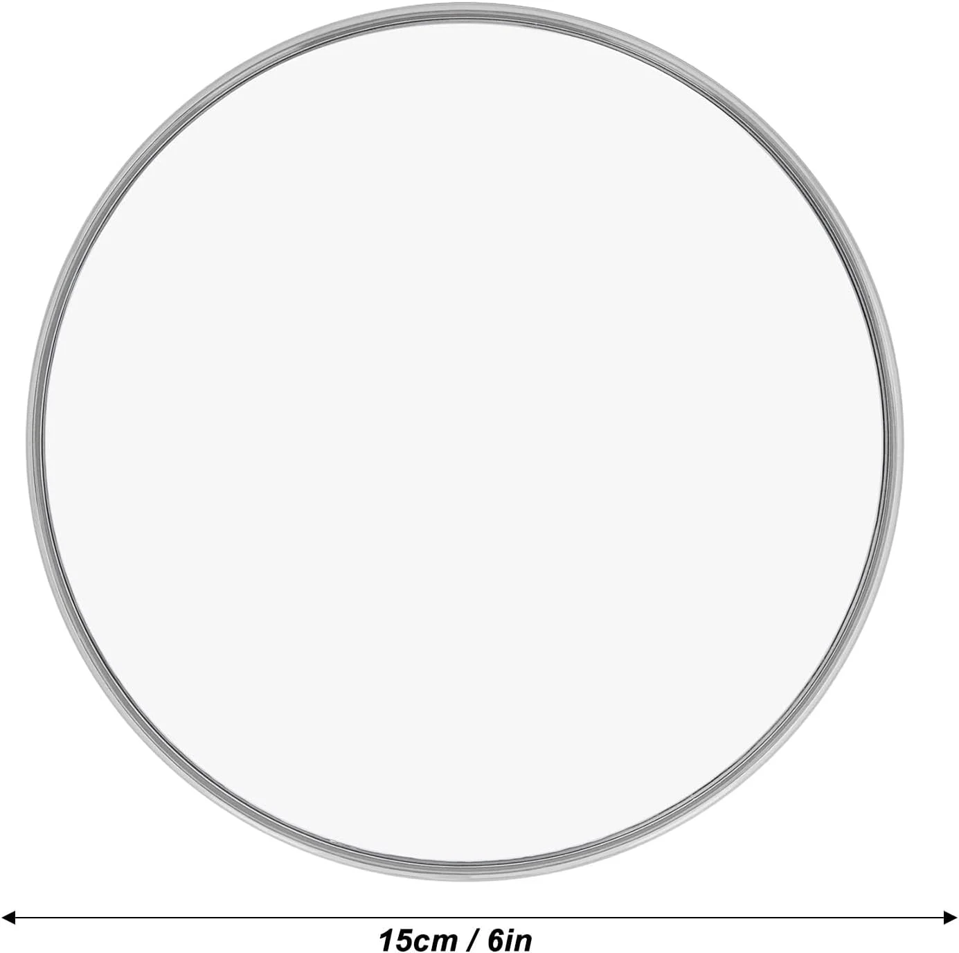 آینه بزرگنمایی 30 برابر Banapoy، گرد 6 اینچی، نقره ای، قابل نصب روی دیوار یا دستی، آینه مسافرتی، آینه های جمع و جور و مسافرتی، قاب نقره ای، 15cm x 15cm، زیبایی