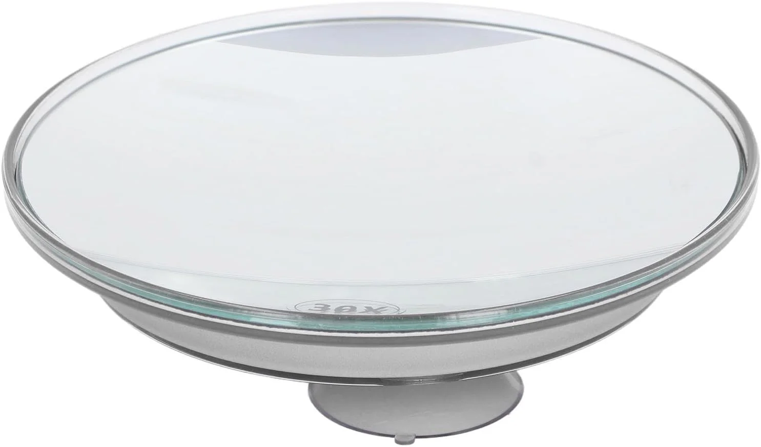 آینه بزرگنمایی 30 برابر Banapoy، گرد 6 اینچی، نقره ای، قابل نصب روی دیوار یا دستی، آینه مسافرتی، آینه های جمع و جور و مسافرتی، قاب نقره ای، 15cm x 15cm، زیبایی