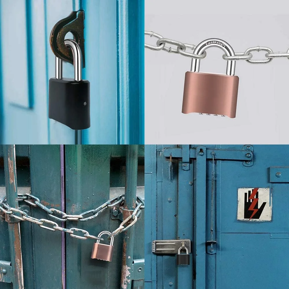 MAKINGTEC 4 Digit Heavy Duty Combination Lock Outdoor Waterproof Padlock 1.3 Inch Shackle for Gate, Fence,Toolbox, Case, Hasp Storage, Gym Locker, Sports Locker, School Locker (Black) MAKINGTEC 4 Digit Heavy Duty Combination Lock Outdoor Waterproof Padlock 1.3 Inch Shackle for Gate, Fence,Toolbox, Case, Hasp Storage, Gym Locker, Sports Locker, School Locker (Black)