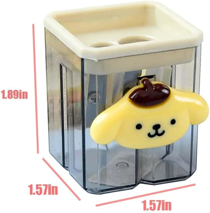 دو عدد تراش مداد، تراش خط لب، مداد تراشیده شده، مداد کودکانه، لوازم اداری، لوازم مدرسه، هدایای هالووین مدرسه، هدایای کریسمس (شیائوبای) (سگ کوچک)