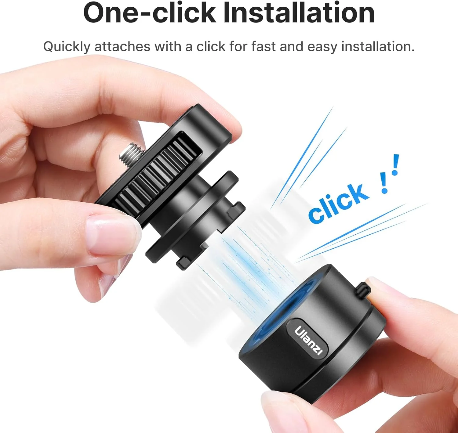 آداپتور ULANZI Select Go Quick II به 1/4 اینچ - پایه Go Quick II با رزوه 1/4 اینچ + روکش QR با پیچ 1/4 اینچ سازگار با سری Go Quick II، مونوپاد، سه پایه، دوربین کامپکت، تلفن، چراغ ویدئویی LED