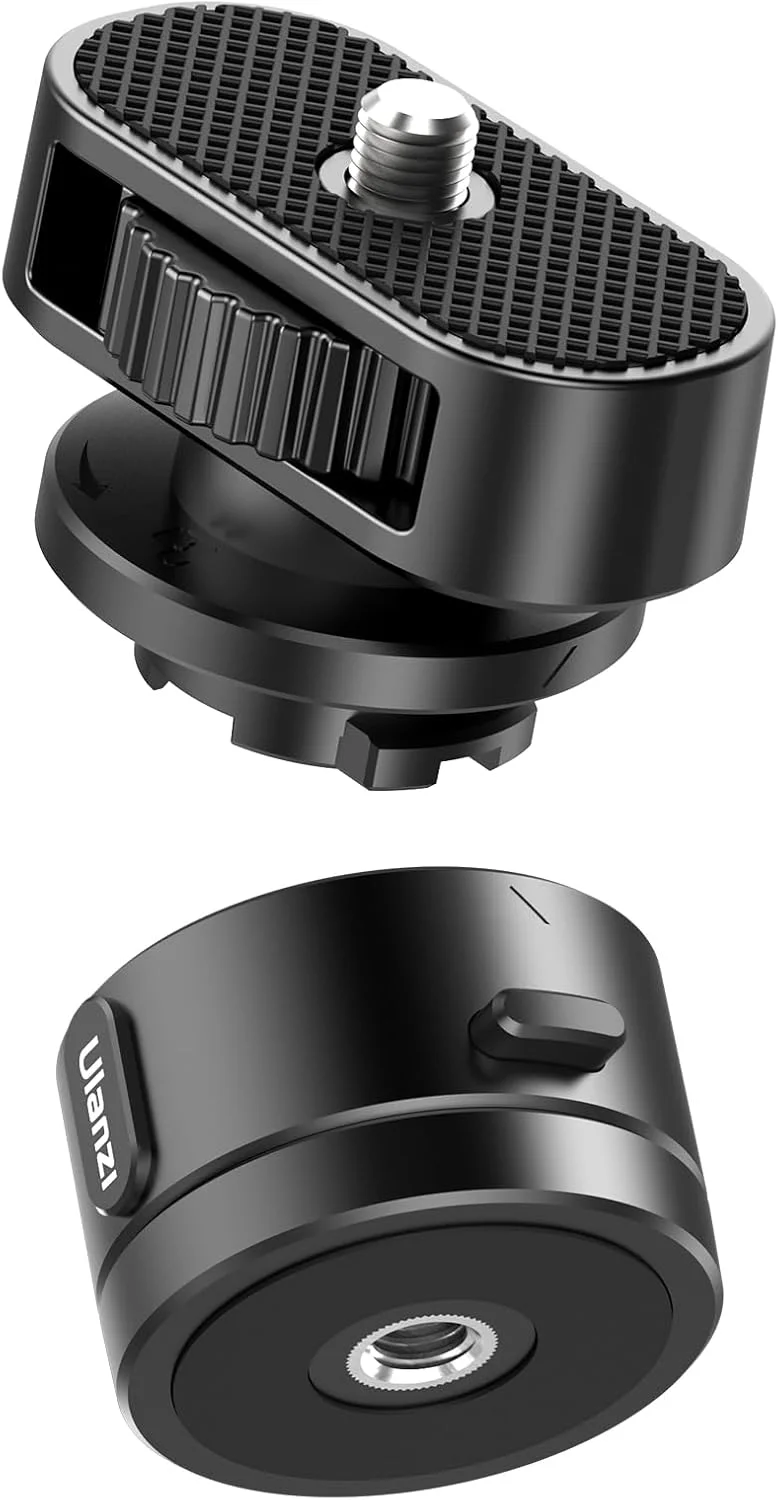 آداپتور ULANZI Select Go Quick II به 1/4 اینچ - پایه Go Quick II با رزوه 1/4 اینچ + روکش QR با پیچ 1/4 اینچ سازگار با سری Go Quick II، مونوپاد، سه پایه، دوربین کامپکت، تلفن، چراغ ویدئویی LED