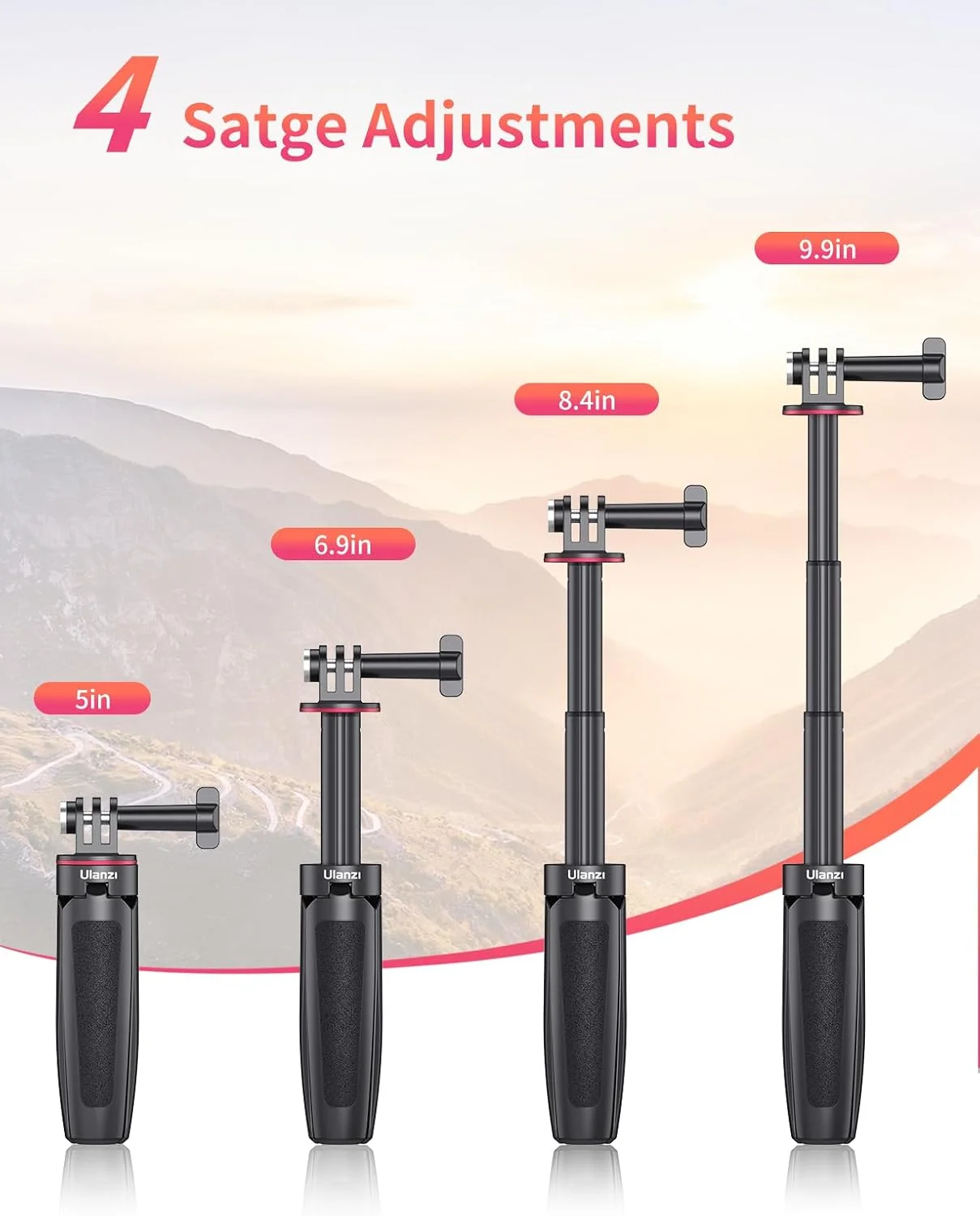 چوب سلفی تلسکوپی ULANZI Select برای Gopro، پایه سه پایه چوب سلفی قابل حمل برای Gopro Hero 8/7/6/5 Black/Gopro Max DJI Osmo Action Insta 360 Action Camera Accessory Kits چوب سلفی تلسکوپی ULANZI Select برای Gopro، پایه سه پایه چوب سلفی قابل حمل برای Gopro Hero 8/7/6/5 Black/Gopro Max DJI Osmo Action Insta 360 Action Camera Accessory Kits