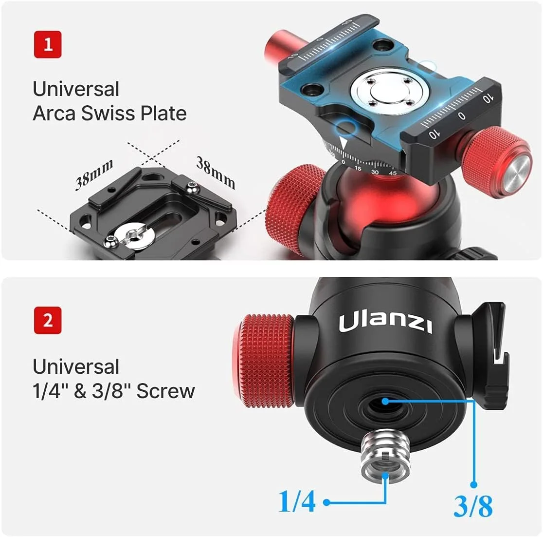 Ulanzi U-70 هد توپی کفشک سرد خلاقانه با مانت کفشک سرد برای سه پایه دوربین، لوازم جانبی فیلمبرداری عمودی و دوربین، گیمبال پانوراما 360 درجه با شیب 90 درجه، صفحه رهاسازی سریع Arca Swiss Ulanzi U-70 هد توپی کفشک سرد خلاقانه با مانت کفشک سرد برای سه پایه دوربین، لوازم جانبی فیلمبرداری عمودی و دوربین، گیمبال پانوراما 360 درجه با شیب 90 درجه، صفحه رهاسازی سریع Arca Swiss