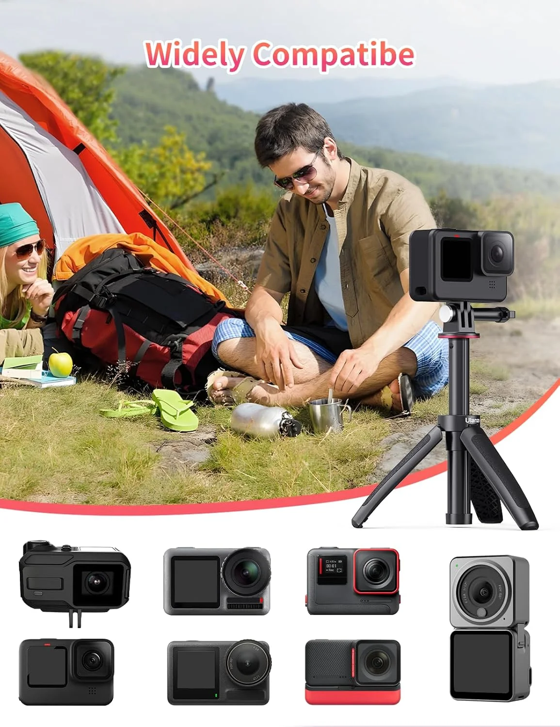 چوب سلفی تلسکوپی ULANZI Select برای Gopro، پایه سه پایه چوب سلفی قابل حمل برای Gopro Hero 8/7/6/5 Black/Gopro Max DJI Osmo Action Insta 360 Action Camera Accessory Kits چوب سلفی تلسکوپی ULANZI Select برای Gopro، پایه سه پایه چوب سلفی قابل حمل برای Gopro Hero 8/7/6/5 Black/Gopro Max DJI Osmo Action Insta 360 Action Camera Accessory Kits