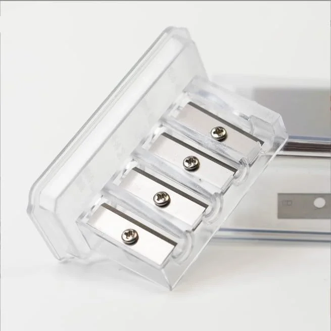 یک عدد تراش مداد زغالی شفاف 4 سوراخه، تراش مداد نجار نوک بلند، تراش پلاستیکی مداد هنرمند برای طراحی یک عدد تراش مداد زغالی شفاف 4 سوراخه، تراش مداد نجار نوک بلند، تراش پلاستیکی مداد هنرمند برای طراحی