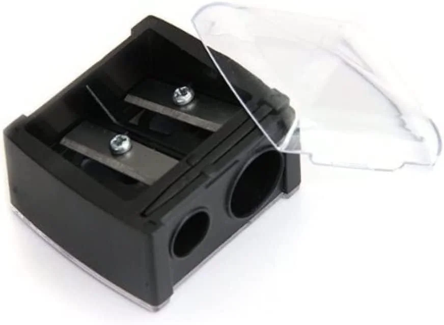 تراش آرایشی مداد چشم تک عددی، تراش مداد برای مداد ابرو و خط چشم، ابزار دو سوراخه، تراش لوازم آرایشی قابل حمل با پوشش، ابزار و لوازم جانبی تراش آرایشی مداد چشم تک عددی، تراش مداد برای مداد ابرو و خط چشم، ابزار دو سوراخه، تراش لوازم آرایشی قابل حمل با پوشش، ابزار و لوازم جانبی