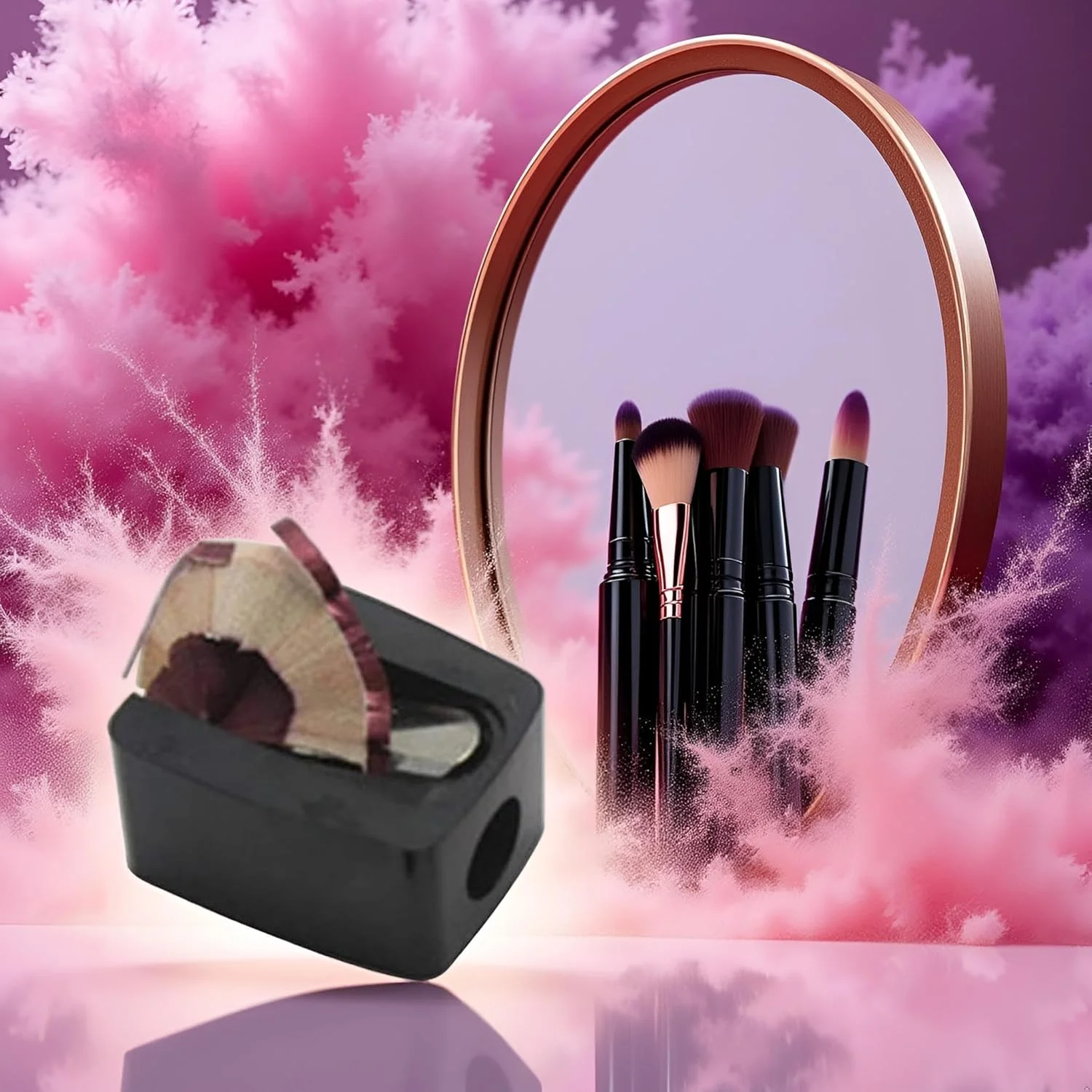 مداد ابرو مشکی کاربردی به همراه برس و تراش آرایشی