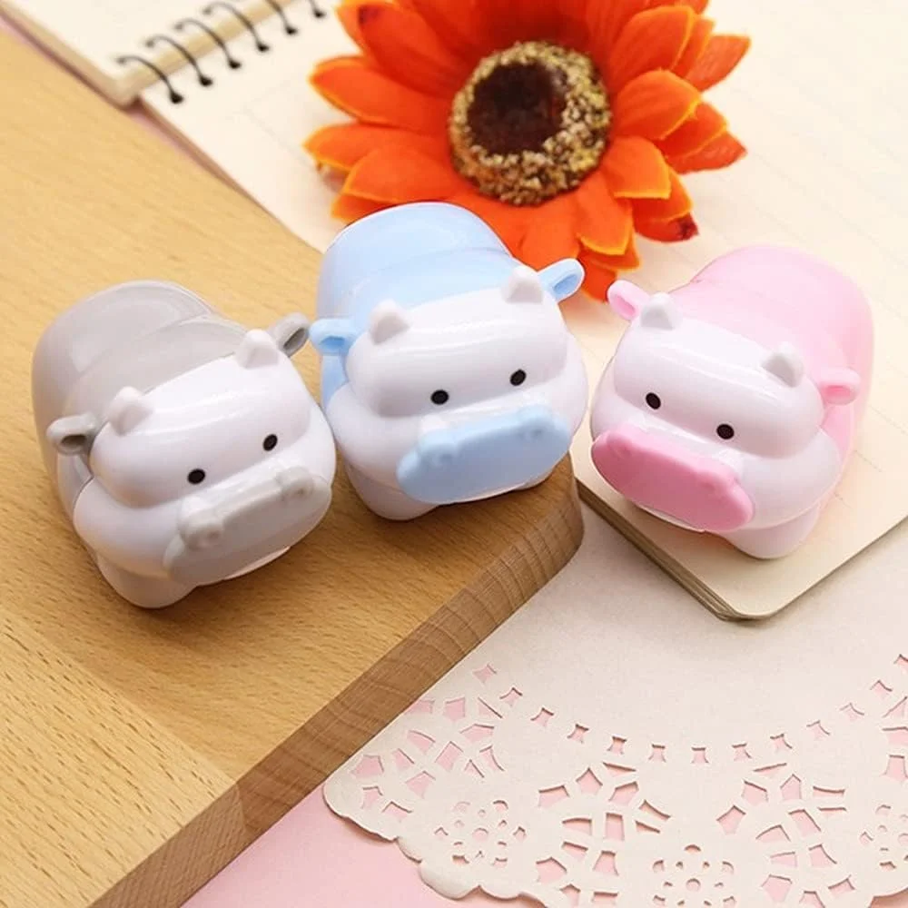 1Pc Cute Cattle Design Sharpener Cow Ox Kawaii Pencils Sharpeners Girls Gifts Stationery Office Supplies