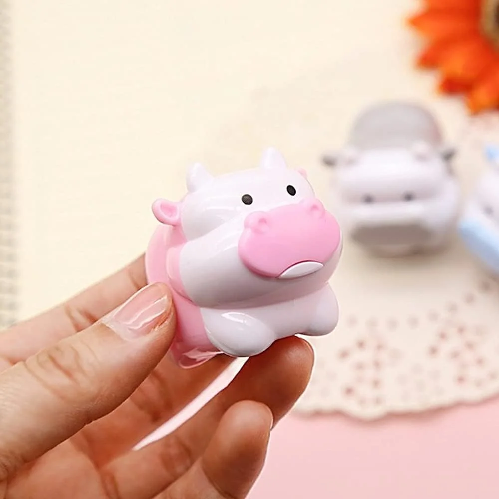 1Pc Cute Cattle Design Sharpener Cow Ox Kawaii Pencils Sharpeners Girls Gifts Stationery Office Supplies