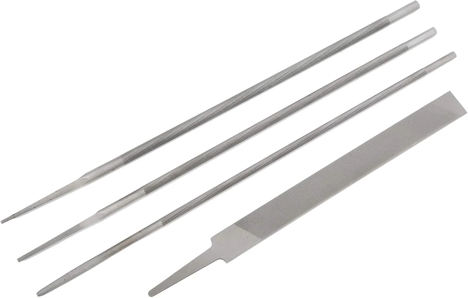 مجموعه 10 عددی سوهان اره زنجیری آبی گرد و مستطیلی، مجموعه ابزار تیز کردن اره زنجیری سنگ زنی با ابزار، ساختار فولادی ابزار بادوام، مکانیزم قفل/باز کردن سریع