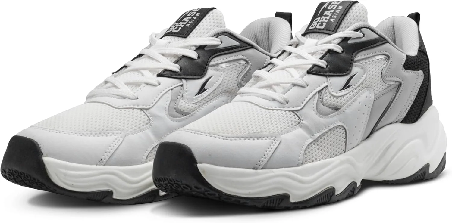 کفش های دویدن و استفاده روزمره مردانه ASIAN مدل DOMINATOR-03 با بند، کفش های سبک و راحت با رویه پارچه ای و زیره فیلون برای مردان و پسران برای ورزش و باشگاه
