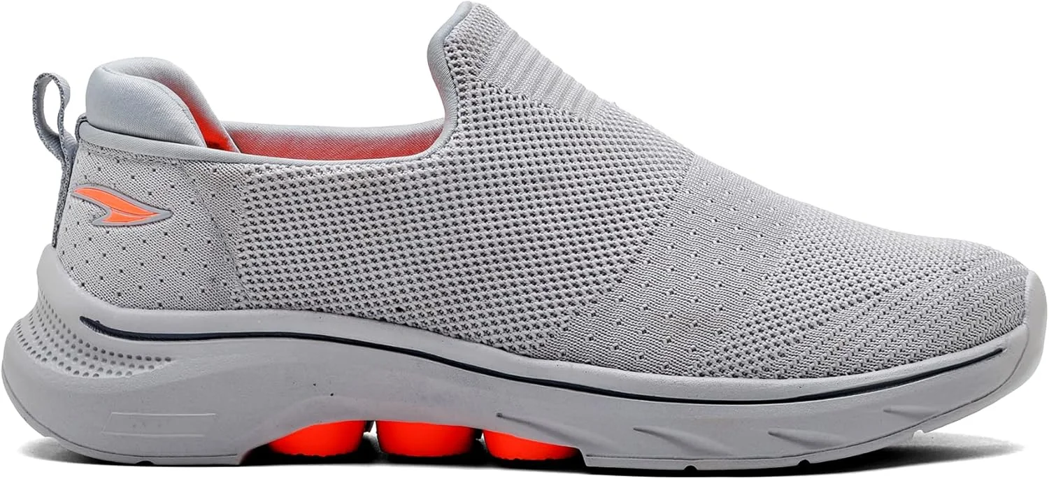 کفش ورزشی پیاده روی و باشگاه مردانه ASIAN، سبک وزن با حداکثر بالشتک اضافی | کفی مموری فوم مدل Superwalk-08 خاکستری