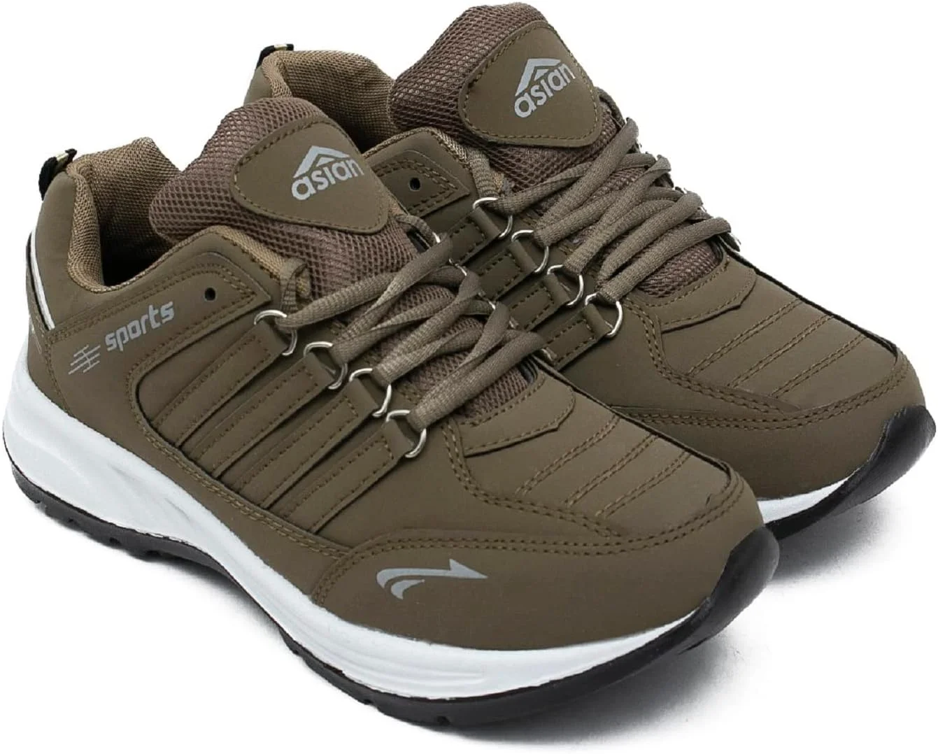 کفش ورزشی مردانه ASIAN مدل Cosko مناسب دویدن، پیاده روی، باشگاه و تمرین، بند دار، قهوه ای سایز 41 EU