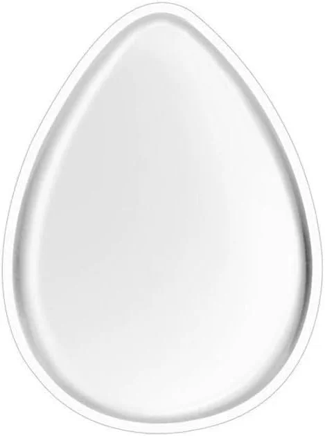 اسفنج آرایشی سیلیکونی شفاف - استفاده دوگانه خشک و مرطوب - جایگزین اسفنج آرایشی و پد پودر خود شوید (شفاف، تک سایز)