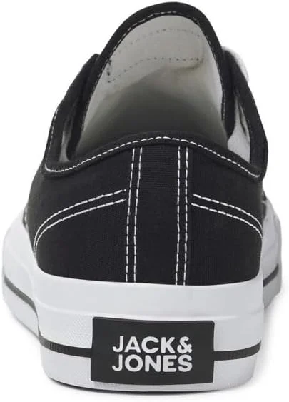 کفش کتانی مردانه جک اند جونز مدل Jfwcorp Canvas Lo Noos، رنگ ذغالی/مشکی، سایز 42 EU