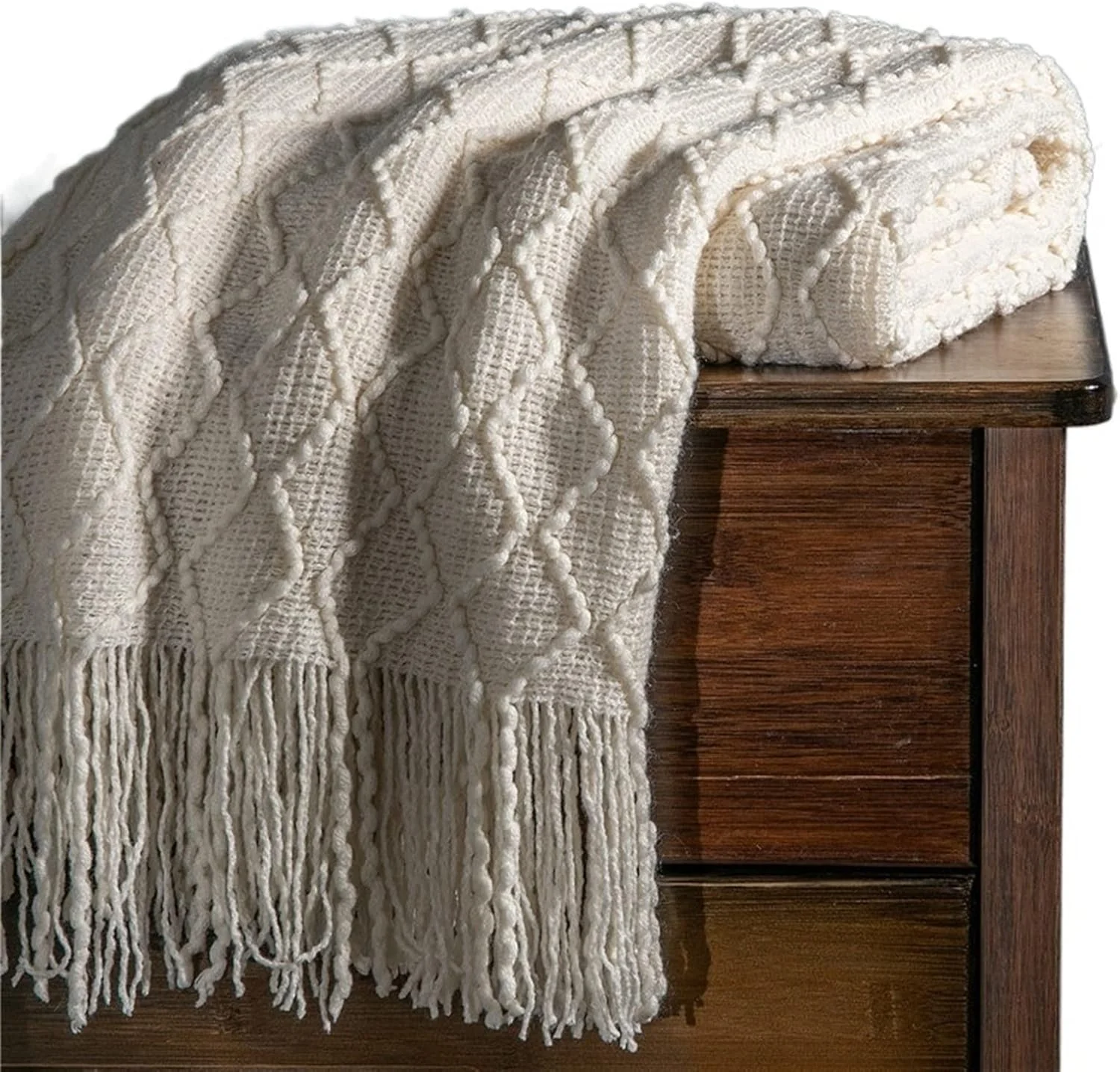 پتو بافتنی طرح چهارخانه ZKSKOX، پتوی فوق العاده نرم برای تخت، روکش مبل، روتختی طرح چهارخانه با منگوله پتو بافتنی طرح چهارخانه ZKSKOX، پتوی فوق العاده نرم برای تخت، روکش مبل، روتختی طرح چهارخانه با منگوله