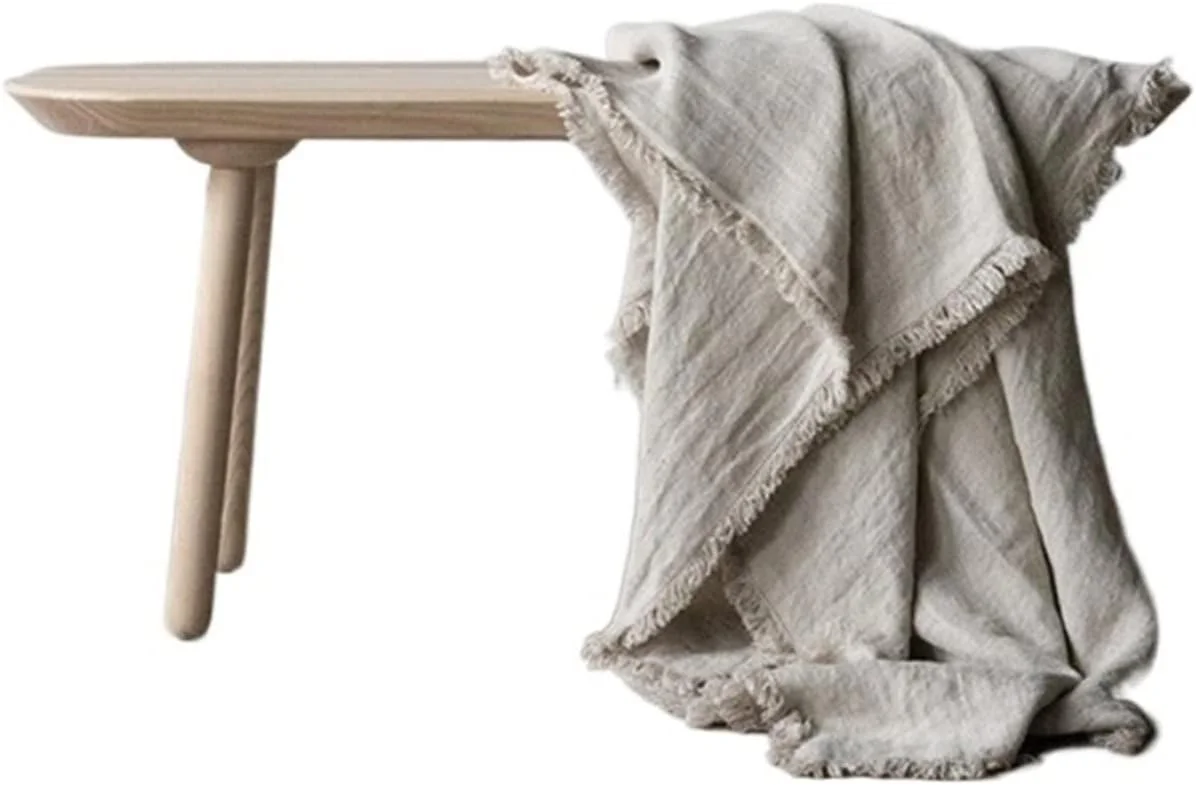 پتو مخمل خواب دار ZKSKOX نرم و حاشیه دار با بافت کتان، تنفس پذیر مناسب برای مبل، صندلی، پیک نیک و ساحل پتو مخمل خواب دار ZKSKOX نرم و حاشیه دار با بافت کتان، تنفس پذیر مناسب برای مبل، صندلی، پیک نیک و ساحل