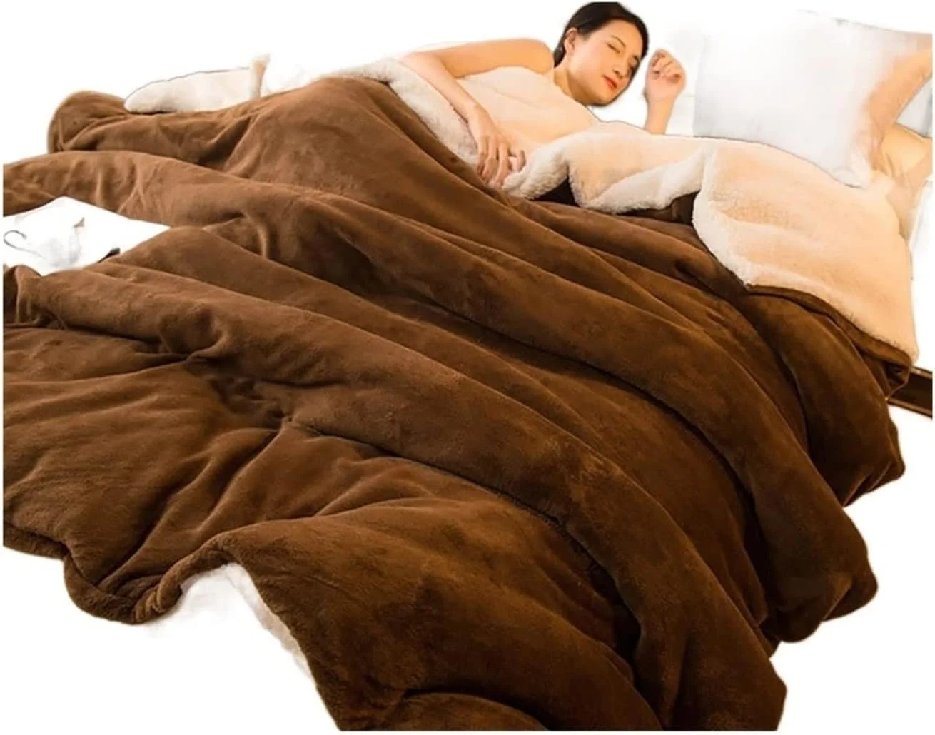 پتو مخمل خواب دار ZKSKOX، پتوهای تخت زمستانی، پتوهای پشمی رنگ ثابت، رو تختی، پتو ضخیم گرم بزرگسالان، پتو زمستانی فوق العاده نرم و گرم پتو مخمل خواب دار ZKSKOX، پتوهای تخت زمستانی، پتوهای پشمی رنگ ثابت، رو تختی، پتو ضخیم گرم بزرگسالان، پتو زمستانی فوق العاده نرم و گرم