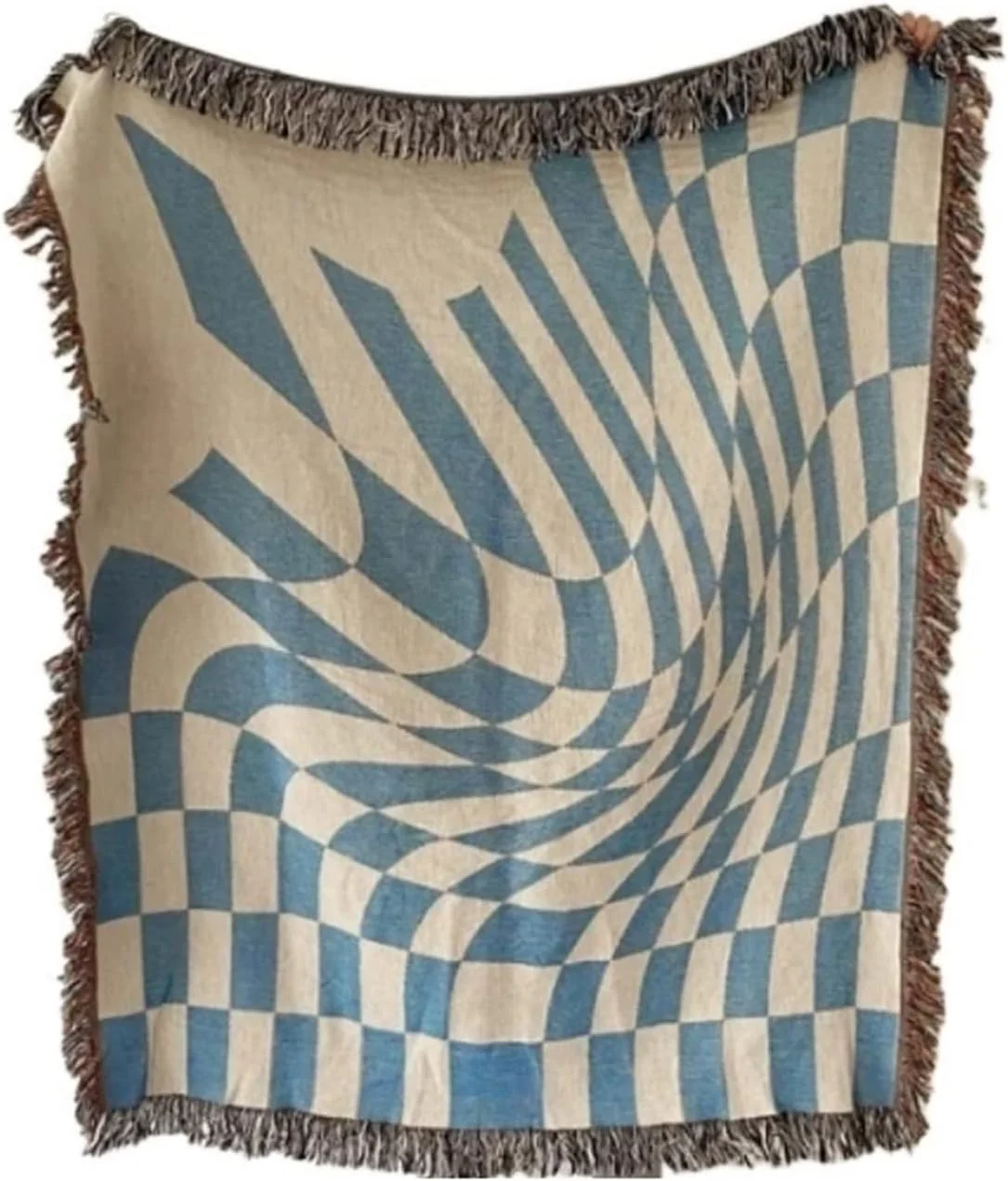 پتو مخمل خواب دار ZKSKOX، آویز دیواری طرح فرشینه مناسب اتاق نشیمن، دکور اتاق خواب، طرح موج آبی پتو مخمل خواب دار ZKSKOX، آویز دیواری طرح فرشینه مناسب اتاق نشیمن، دکور اتاق خواب، طرح موج آبی