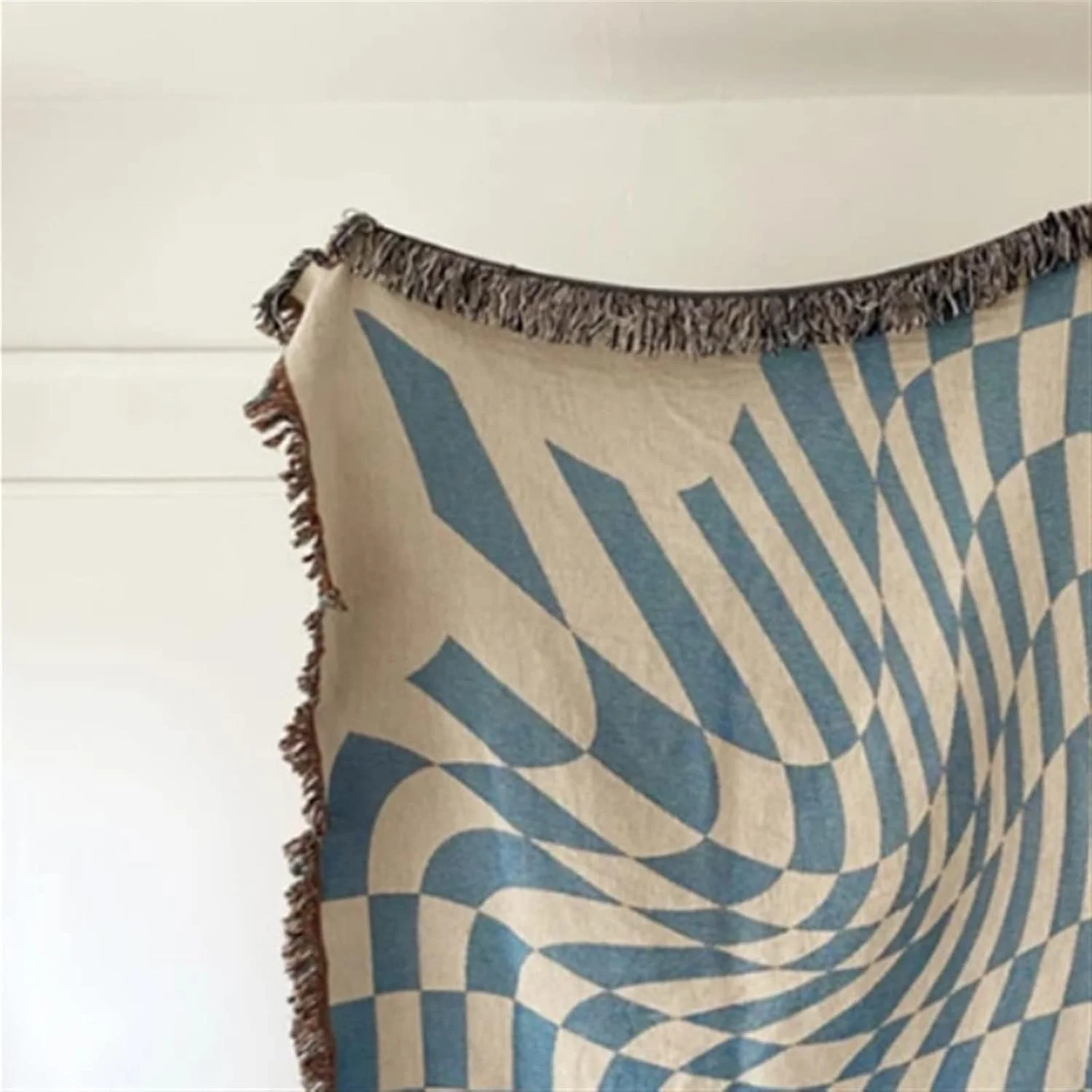 پتو مخمل خواب دار ZKSKOX، آویز دیواری طرح فرشینه مناسب اتاق نشیمن، دکور اتاق خواب، طرح موج آبی پتو مخمل خواب دار ZKSKOX، آویز دیواری طرح فرشینه مناسب اتاق نشیمن، دکور اتاق خواب، طرح موج آبی