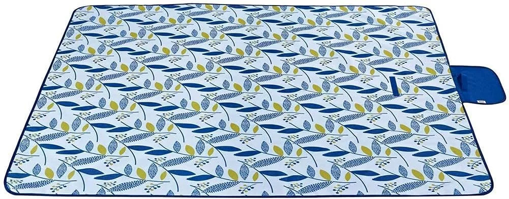 زیرانداز پیک نیک ضد آب ZJCQA، زیرانداز بزرگ ساحلی تاشو و ضد شن و ماسه برای مهمانی کمپینگ در فضای باز خانوادگی، زیرانداز مسافرتی قابل حمل برای پیاده روی و تفریح در چمن، 145 * 180 سانتی متر