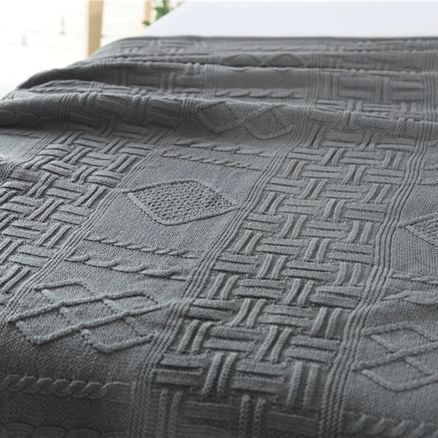 پتو مخمل خواب دار ZKSKOX طرح راه راه چهارخانه پتو پشمی آستردار پاییزی جدید، پتوی نرم و راحت برای تخت مبل، روتختی فوق العاده نرم و گرم (خاکستری) پتو مخمل خواب دار ZKSKOX طرح راه راه چهارخانه پتو پشمی آستردار پاییزی جدید، پتوی نرم و راحت برای تخت مبل، روتختی فوق العاده نرم و گرم (خاکستری)