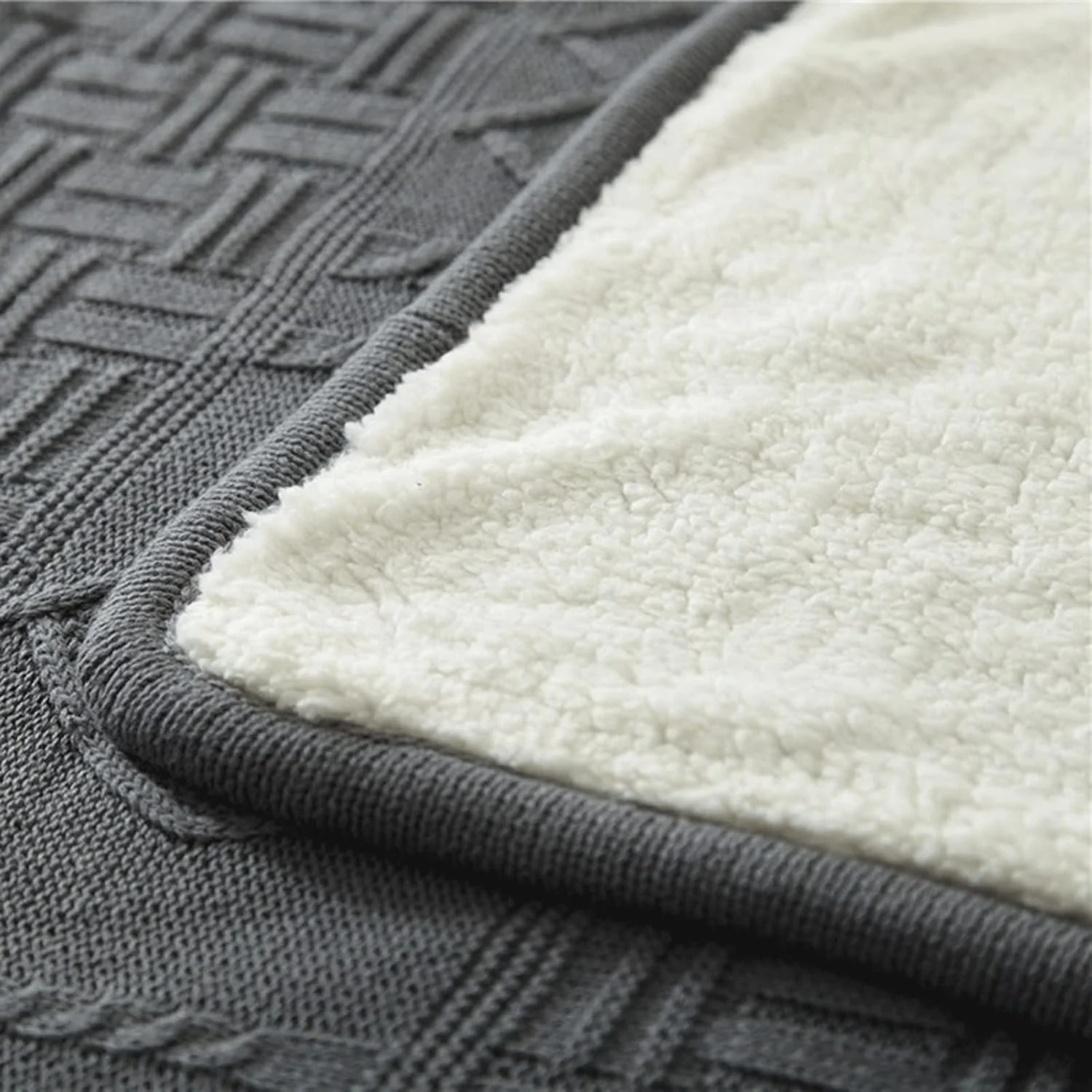 پتو مخمل خواب دار ZKSKOX طرح راه راه چهارخانه پتو پشمی آستردار پاییزی جدید، پتوی نرم و راحت برای تخت مبل، روتختی فوق العاده نرم و گرم (خاکستری) پتو مخمل خواب دار ZKSKOX طرح راه راه چهارخانه پتو پشمی آستردار پاییزی جدید، پتوی نرم و راحت برای تخت مبل، روتختی فوق العاده نرم و گرم (خاکستری)