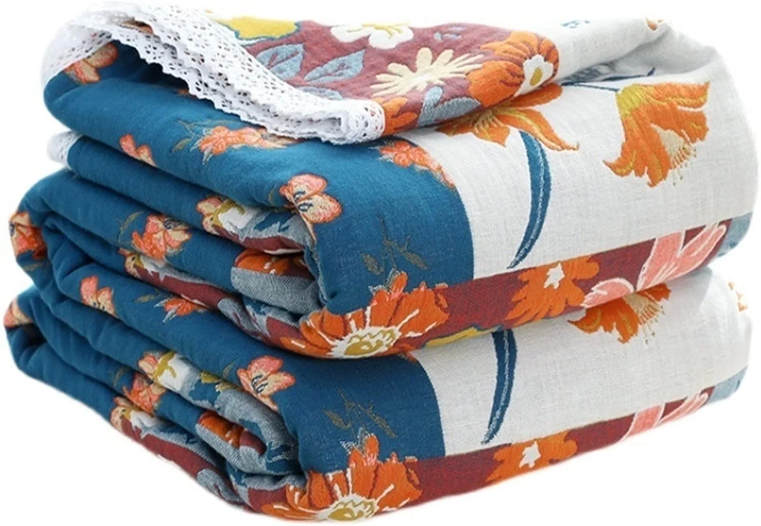 پتوی مخمل خواب دار ZKSKOX، پتوی اوقات فراغت، حوله گازی نخی، پتوی نرم، حوله مبل، روکش تخت خواب چهار فصل بزرگسالان، ملحفه گل کوچک تزئینی (150x200 سانتی متر)