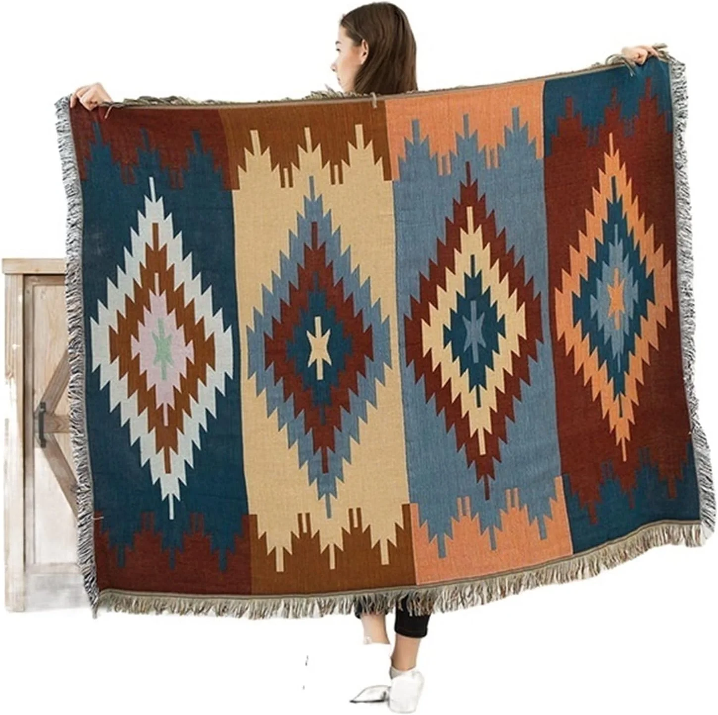 پتو مخمل خواب دار ZKSKOX، پتو مناسب منزل، زیرانداز پیک نیک فضای باز، روتختی چهارخانه اوقات فراغت، پتو کمپینگ مناسب تخت