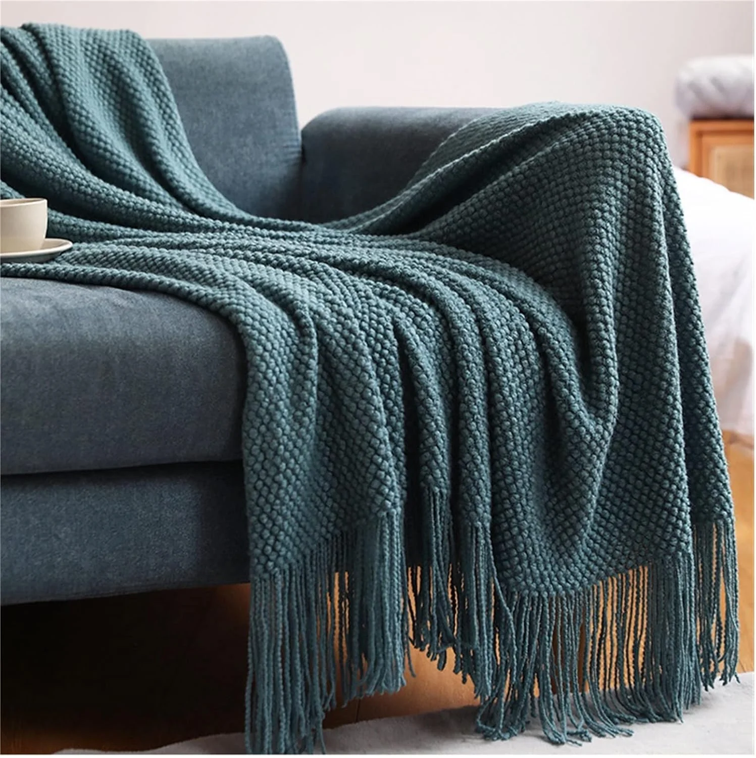 پتو مخمل خواب دار ZKSKOX منسوجات زمستانی هتل تزئین روکش مبل اکریلیک بافتنی منگوله دار ضخیم نرم گرم پتو مخمل خواب دار ZKSKOX منسوجات زمستانی هتل تزئین روکش مبل اکریلیک بافتنی منگوله دار ضخیم نرم گرم