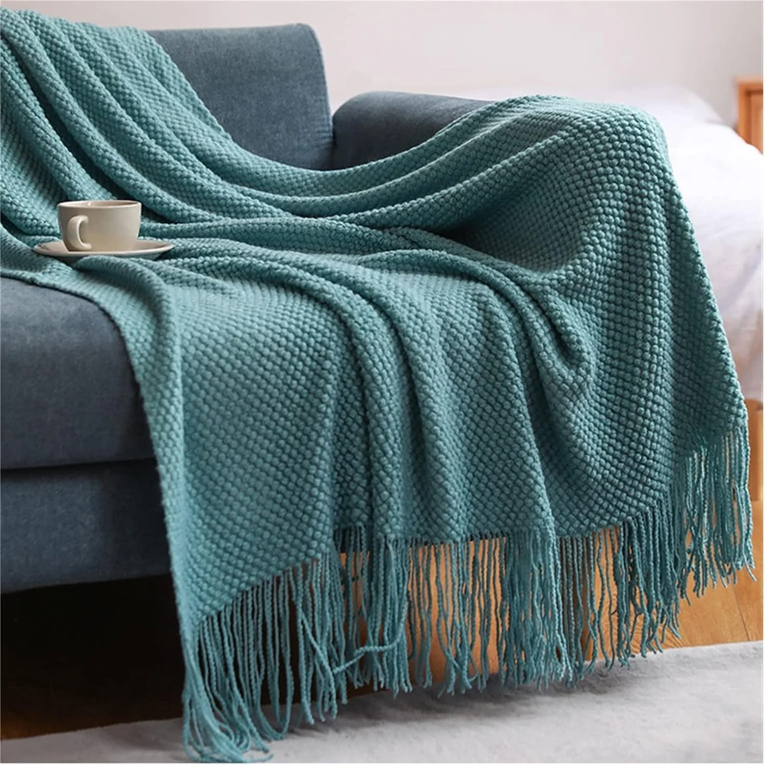 پتو مخمل خواب دار ZKSKOX منسوجات زمستانی هتل تزئین روکش مبل اکریلیک بافتنی منگوله دار ضخیم نرم گرم پتو مخمل خواب دار ZKSKOX منسوجات زمستانی هتل تزئین روکش مبل اکریلیک بافتنی منگوله دار ضخیم نرم گرم