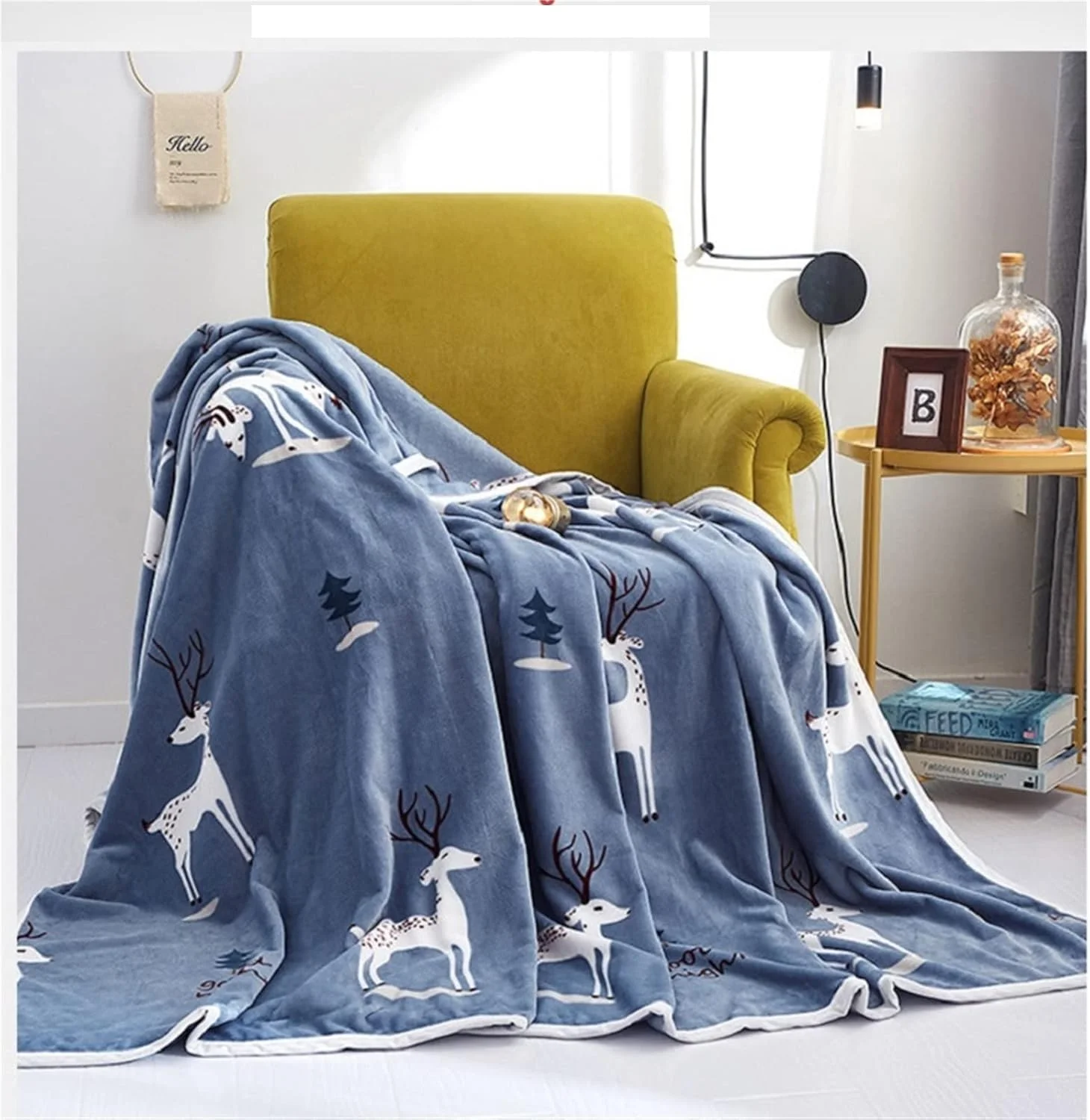 پتو مخمل خواب دار ZKSKOX، پتو تخت خواب، پتو پشمی دو طرفه طرح دار، پتوهای گرم زمستانی، ملحفه مبل، پتو پشمی پتو مخمل خواب دار ZKSKOX، پتو تخت خواب، پتو پشمی دو طرفه طرح دار، پتوهای گرم زمستانی، ملحفه مبل، پتو پشمی