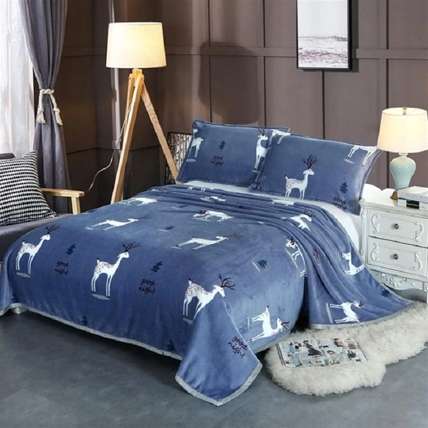 پتو مخمل خواب دار ZKSKOX، پتو تخت خواب، پتو پشمی دو طرفه طرح دار، پتوهای گرم زمستانی، ملحفه مبل، پتو پشمی پتو مخمل خواب دار ZKSKOX، پتو تخت خواب، پتو پشمی دو طرفه طرح دار، پتوهای گرم زمستانی، ملحفه مبل، پتو پشمی