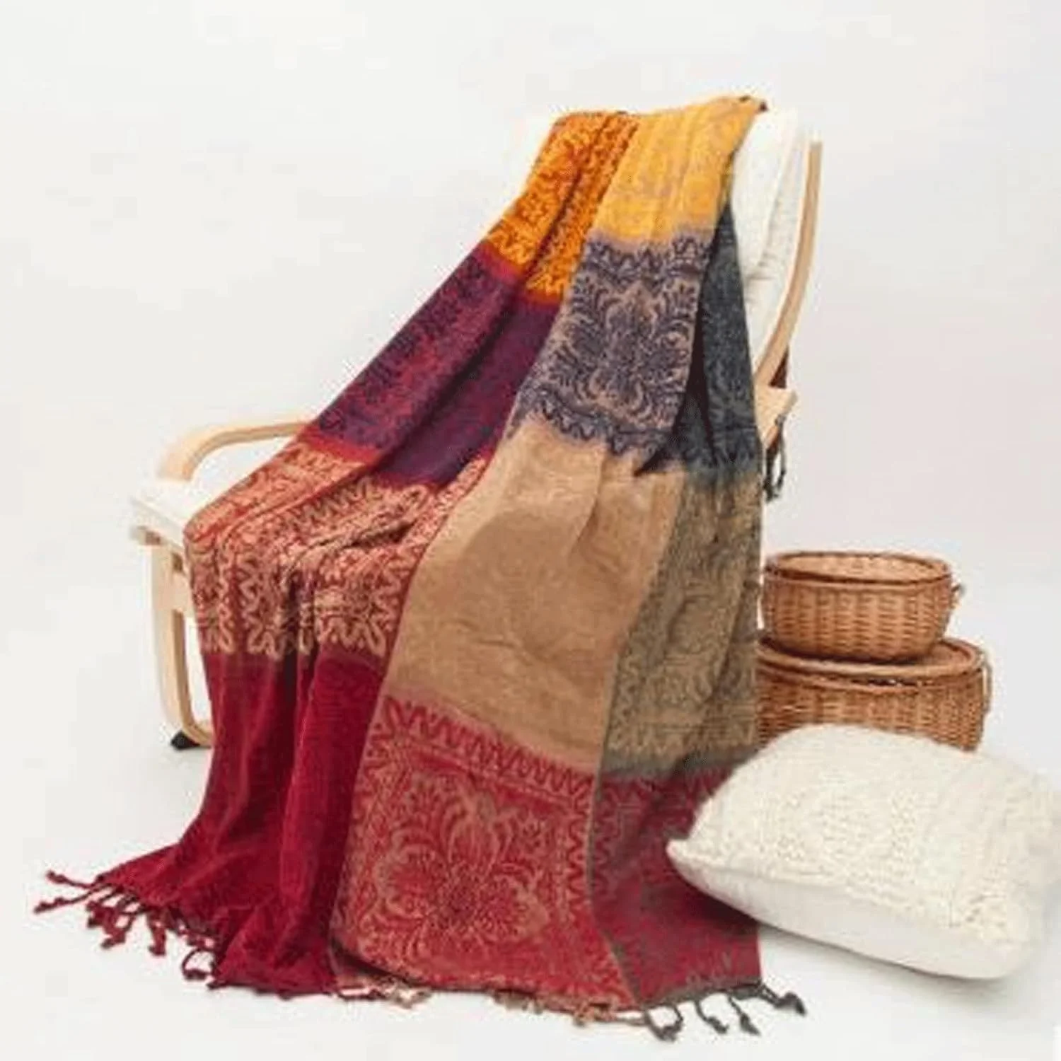 پتو مخمل خواب دار ZKSKOX، کوسن مبل، طرح های چهارخانه رنگارنگ، پتو بزرگ مبل (220X260 سانتی متر) پتو مخمل خواب دار ZKSKOX، کوسن مبل، طرح های چهارخانه رنگارنگ، پتو بزرگ مبل (220X260 سانتی متر)