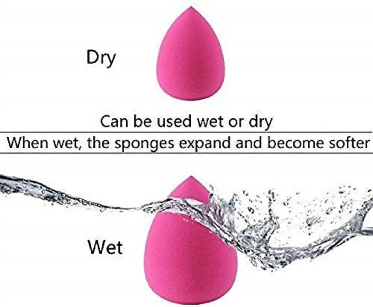 پد آرایشی وارداتی سوش، اسفنج مخلوط کن کرم پودر، کانسیلر و پودر، بسته 2 عددی (رنگ ممکن است متفاوت باشد)