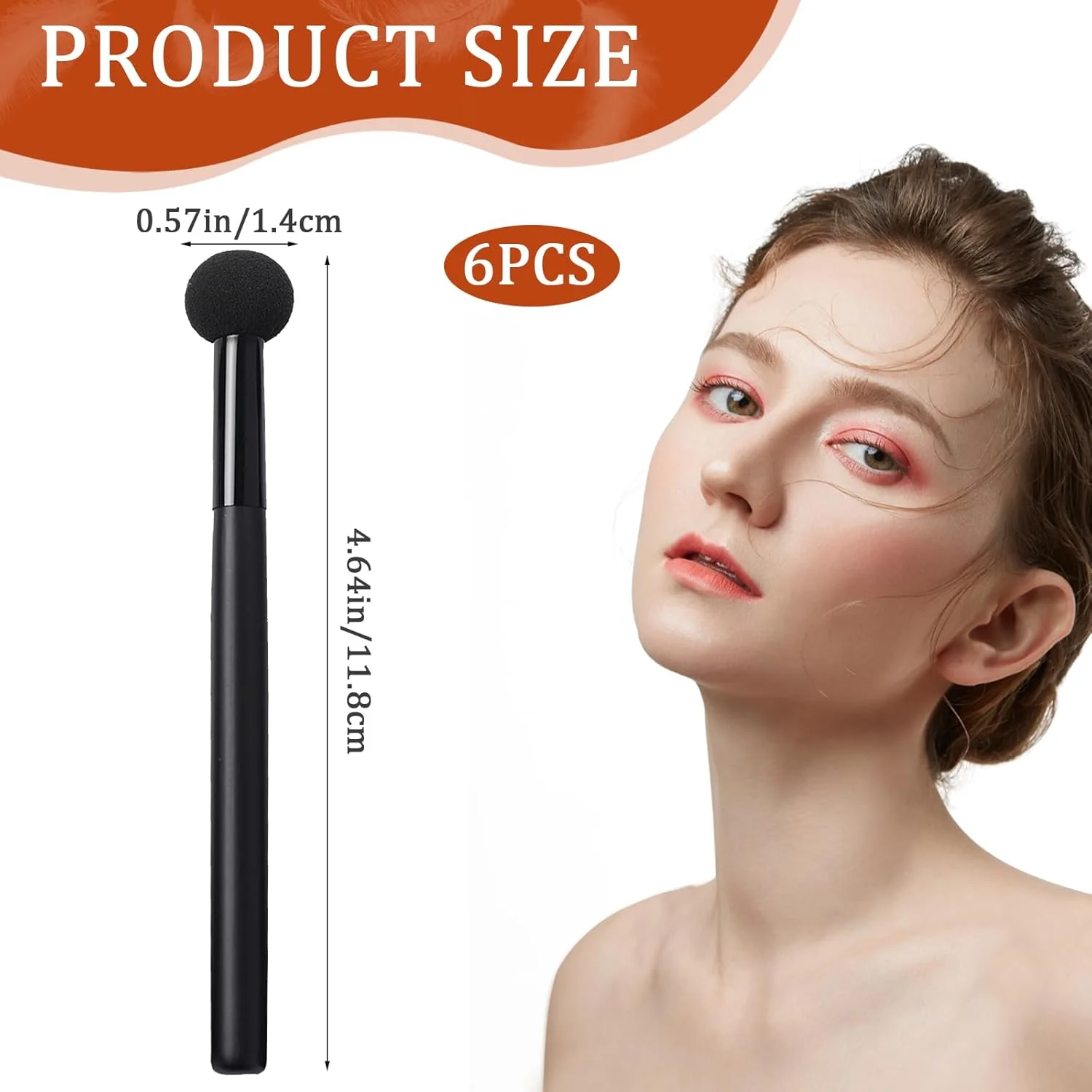 اسفنج آرایشی قارچی با دسته Sliverdew، 6 عددی، مناسب برای کرم پودر، پودر، کانسیلر، سایه چشم، برای آرایش بانوان و دختران