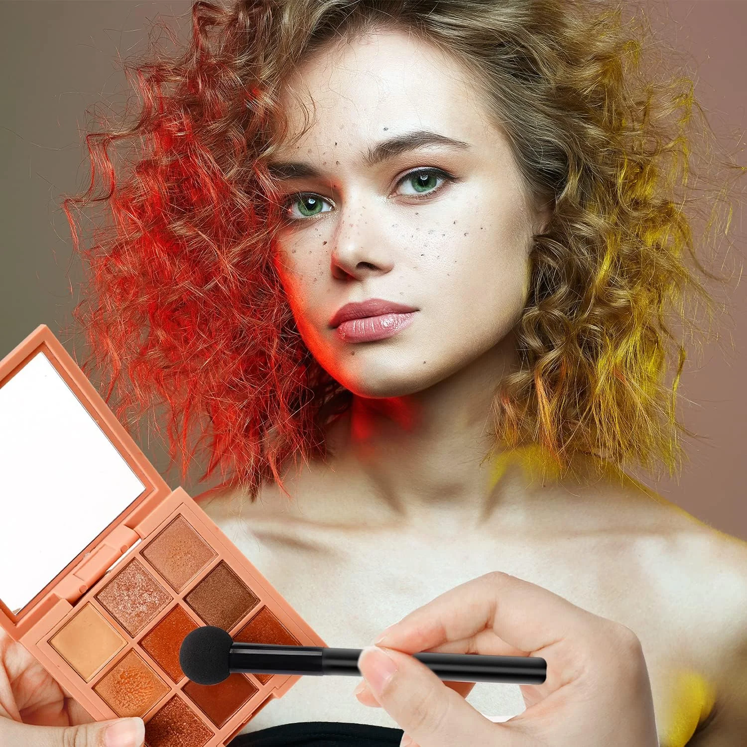 اسفنج آرایشی قارچی با دسته Sliverdew، 6 عددی، مناسب برای کرم پودر، پودر، کانسیلر، سایه چشم، برای آرایش بانوان و دختران