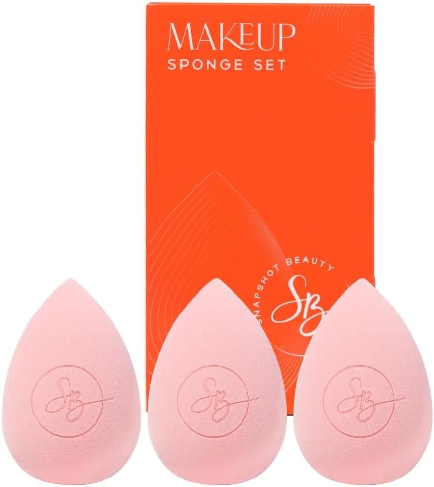 ست اسفنج آرایشی SNAPSHOT BEAUTY™ - 3 اسفنج حرفه ای برای ترکیب آرایش | اسفنج های آرایشی بدون لاتکس برای کرم پودر، کانسیلر، مایعات، کرم ها و پودرها | وگان و بدون تست حیوانی