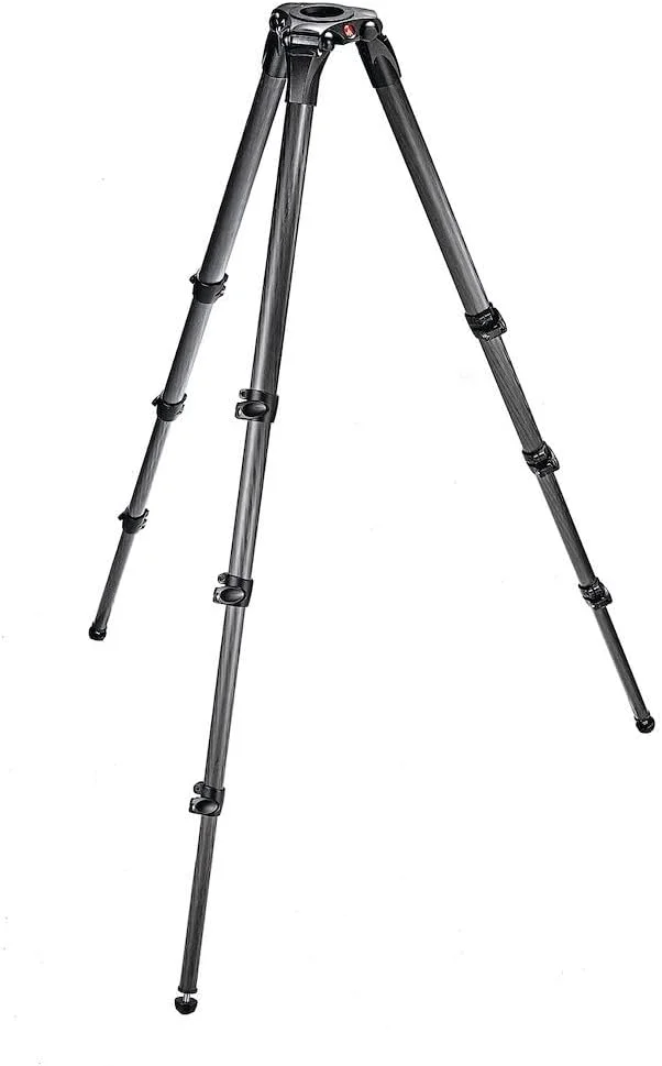 سه پایه فیلمبرداری کربنی 3 مرحله ای Manfrotto 536 با کاسه 75/100 میلی متری - مشکی